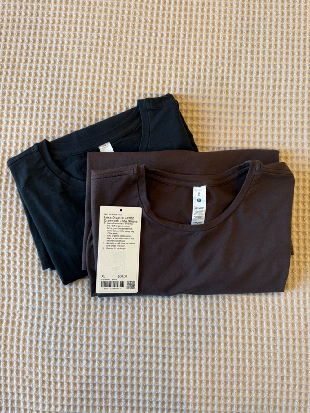 lululemon athletica Long Sleeve Tees in Black and Dark Brown